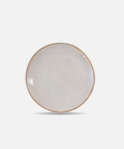 Beige Ceramic White Matte Plates